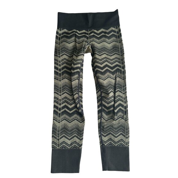 LULULEMON Green Patterned Seamless Training Leggings Size 6 - Picture 1 of 6
